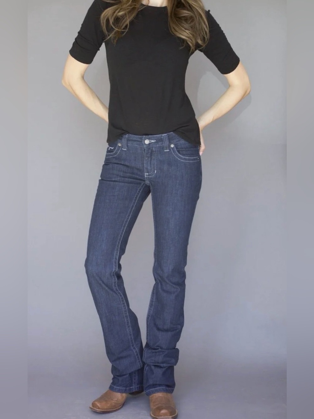 Kimes Ranch Jolene Dark Blue Boot-Cut Jeans